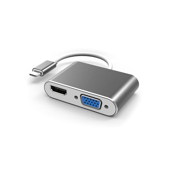 USB C to HDMI VGA Converter Adapter with Type C female