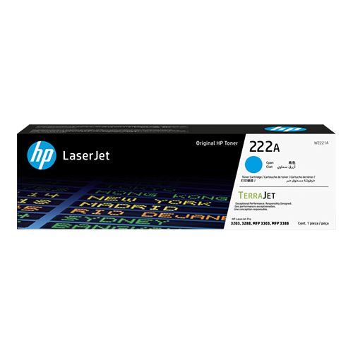 HP Original Toner (W2221a) 222A - Cyan