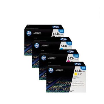 HP 643A 1 Set Original Toner| Black Q5950A|Cyan Q5951A|Yellow Q5952A|Magenta Q5953A Full Set Multipack For HP Color LaserJet 4700, 4700dn,4700dtn, 4700n, 4700PH+ Printers 