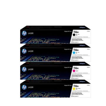 HP 116A 1 Set Original Toner Black Cyan Yellow Magenta Full Set Multipack For HP Color Laser MFP179fnw, MFP 178nwg Printers