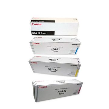 CANON NPG-22 1 Set Original Toner| Black| Cyan |Yellow |Magenta Full Set Multipack For CANON imageRUNNER C2620, 3200, C3220, CLC950 Copiers 