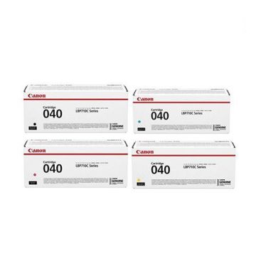 Canon Genuine 040 1 Set Original Toner| Balck| Cyan |Yellow |Magenta Full Set Multipack For Canon Color imageCLASS LBP712Cdn