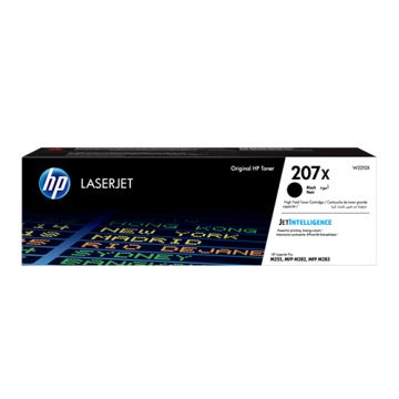 HP 207X High Yield Black Original LaserJet Toner Cartridge (W2210X) For HP LaserJet Pro M255, M282, M283 Printers 