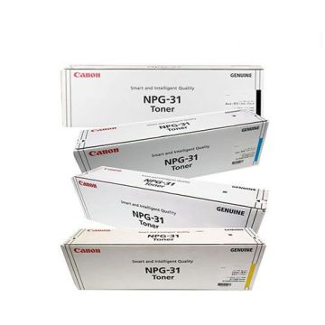 Canon NPG31 Original Toner Cartridge 1 Set | Black | Cyan | Magenta | Yellow Full Set Multipack For CANON imageRUNNER 4581, 5180, C4080, C4580i, C5180, C5185i Copier
