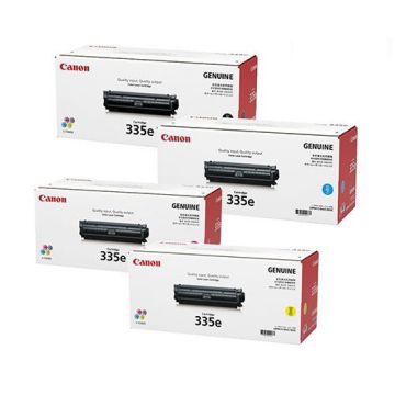Canon CRG335e Original Toner Cartridge 1 Set | Black | Cyan | Magenta | Yellow Full Set Multipack For Satera LBP-841C, LBP-842C, LBP-843Ci, LBP-9660C, LBP-9520C Printers