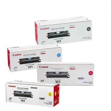Canon CRG101 Original Toner Cartridge 1 Set | Black | Cyan | Magenta | Yellow Full Set Multipack For Laser Shot LBP5200, MF8180, MF8180C Printers