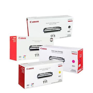 Canon CRG-111 Original Toner Cartridge 1 Set | Black | Cyan | Magenta | Yellow Full Set Multipack For Canon Laser Shot LBP-5300, LBP-5360, LBP-5400 Printers