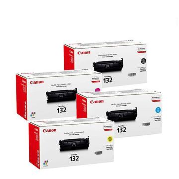 Canon CRG 132 Original Toner Cartridge 1 Set | Black | Cyan | Magenta | Yellow Full Set Multipack For Canon LBP-7780 Laser Printer
