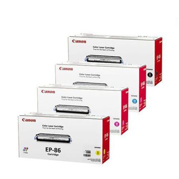 Canon EP86 Original Toner Cartridge 1 Set | Black | Cyan | Magenta | Yellow Full Set Multipack For Canon LBP-2710, 2810, 5700, 5800 Laser Printers