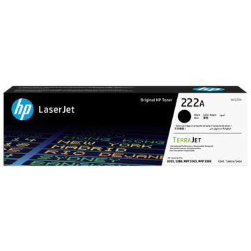 Hp 222a Black Original Laserjet Toner Cartridge (W2220a) Compatible With Hp Laserjet Pro 3203, 3288, 3303, 3388 Printers