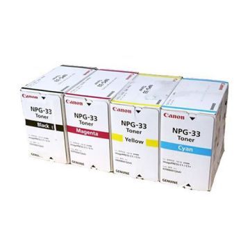 Canon NPG-33 Original Toner Cartridge 1 Set | Black | Cyan | Magenta | Yellow Full Set Multipack For CANON ImagePress C1 Copier