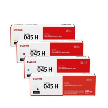 Canon 045H Original Toner Cartridge 1 Set | Black | Cyan | Magenta | Yellow Full Set Multipack for Canon 045 CRG045 CRG-045 Imageclass MF634cdw MF634cdw toner MF632cdw MF635CX printers