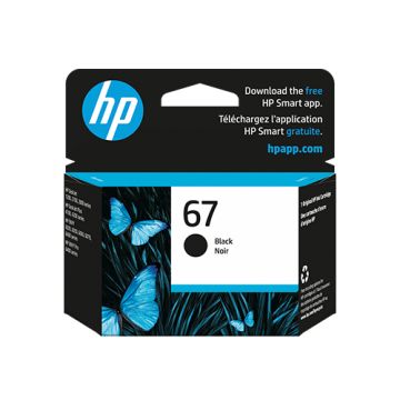 Hp 67 Black Original Ink Cartridge – Crisp, Reliable Printing Compatible With Hp Deskjet 1255, 2700 & Plus 4100 Series, And Hp Envy 6000 & Pro 6400 Series Printers.