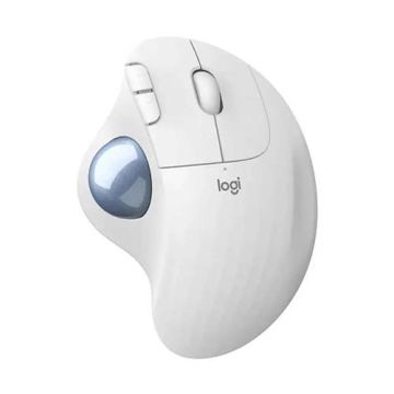 Logitech M575 Ergo Wireless Bluetooth Trackball Mouse – Off White