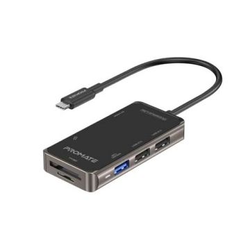 Promate Ultra-Fast Compact Multi-Port USB-C Hub 7-in-1