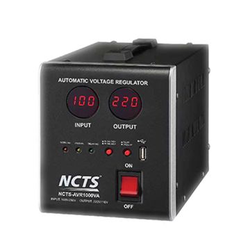 NCTS 1000VA Automatic Voltage Regulator (AVR) Stabilizer – 1KVA Digital Voltage Protection for TVs, PCs, Printers & Home Appliances