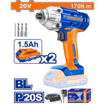 Wadfow 20V Cordless Impact Driver WCD2512 – Compact, High-Torque Impact Driver for Heavy-Duty Work