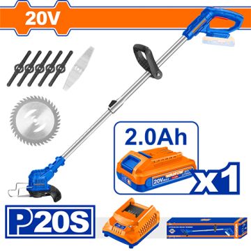 Wadfow 20 V Cordless Grass Trimmer WGTP5116 – Portable Lawn & Garden Trimmer for Home, Garden & Compound Maintenance