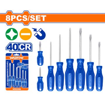 Wadfow WSS2408 8-Piece Screwdriver Set – Precision Hand Tools for Electrical & Mechanical Work