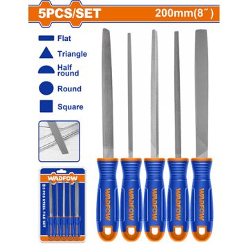 Wadfow WSF2405 5 Piece Steel File Set – Precision Metalworking & Shaping Tools