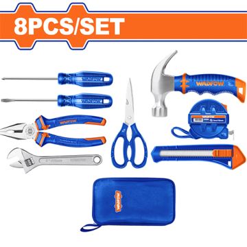 Wadfow WHS1M08 8-Piece Hand Tools Set – Essential Toolkit for Home, Workshop & DIY Tasks