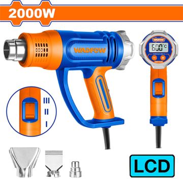 Wadfow WHG1530 Heat Gun – 2000W LCD Digital Temperature Control Hot Air Tool