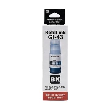 GI-43BK Black Compatible Ink Refill For Canon PIXMA G540, Canon PIXMA G640 Printers 