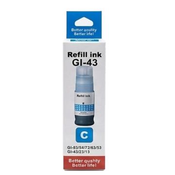 GI-43C Cyan Compatible Ink Refill For Canon PIXMA G540, Canon PIXMA G640 Printers 