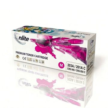 Enlite 203A / 201A / CRG-045 / CRG-054 Magenta Compatible LaserJet Toner Cartridge For HP Color LaserJet Pro M252, M254, MFP M277, M280, M281, M180, M181 series and Canon i-SENSYS / imageCLASS LBP611, LBP612, LBP621, LBP622, LBP623 Printers
