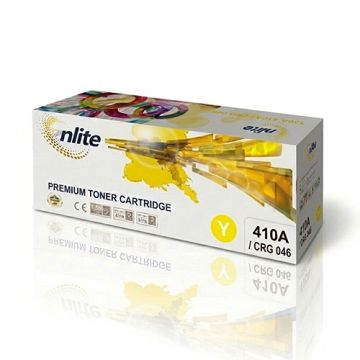 Enlite 410A / CRG-046 Yellow Compatible LaserJet Toner Cartridge For HP Color LaserJet Pro M452dn, M452dw, M452nw, MFP M377dw, MFP M477fdn, M477fdw, M477fnw, M477nw and Canon imageCLASS / i-SENSYS LBP653Cdw, LBP654Cdw, LBP654Cx, MF731Cdw Printers