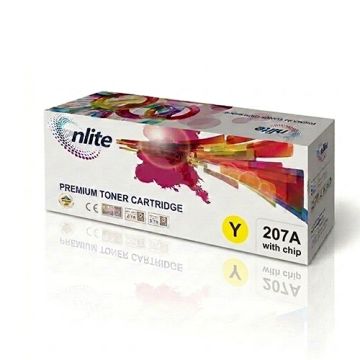 Enlite 207A (W2212A) Yellow Compatible Toner Cartridge with Chip For HP Color LaserJet Pro M255dw, M255nw, and HP Color LaserJet Pro MFP M282nw, M283fdn, M283fdw printers