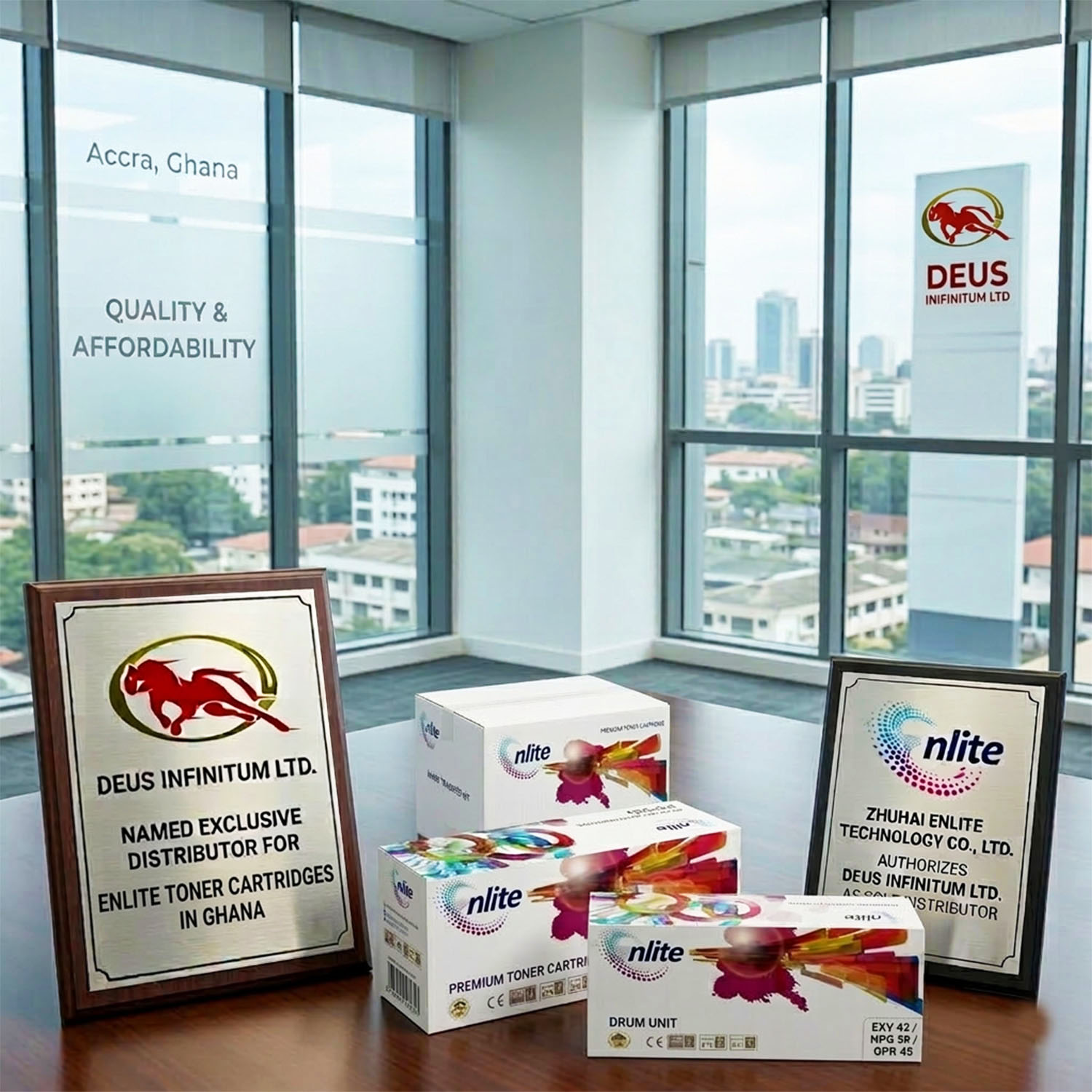 Deus Infinitum Ltd Named Exclusive Distributor for Zhuhai Enlite Technology Co Ltd Enlite Toner Cartridges and Products in Ghana: Bridging the Gap Between Quality and Affordability