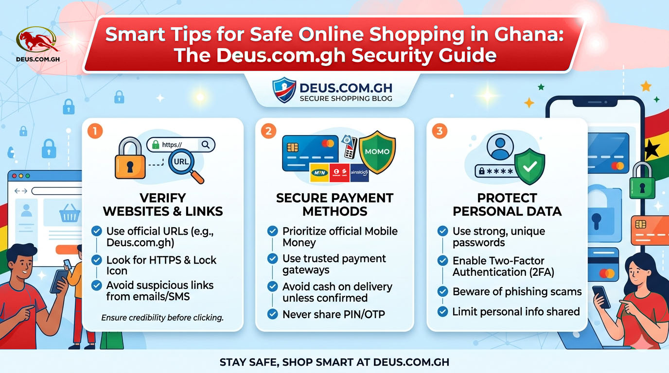 Smart Tips for Safe Online Shopping in Ghana: The Deus.com.gh Security Guide
